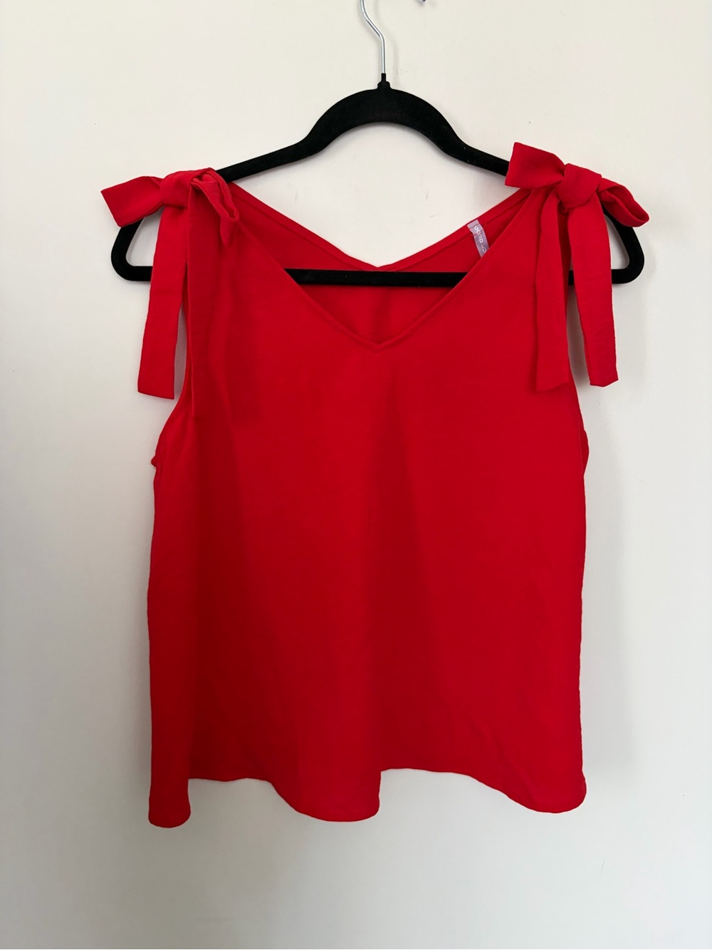 Good Luck Girl Nordstrom Red Bow tie Shoulder Blouse - XL